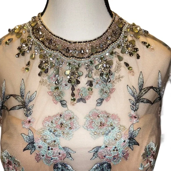 Mac Duggal Floral Long Sleeve Wedding Gown - Picture 4 of 10